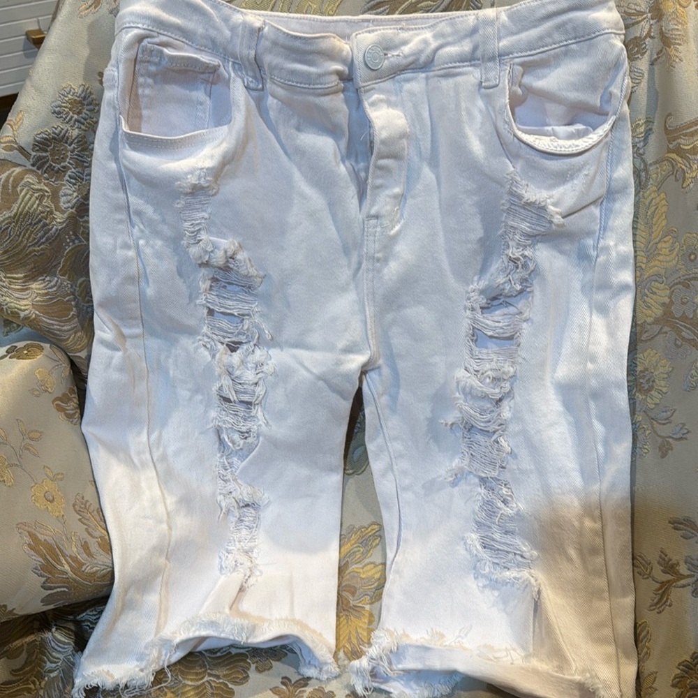 Women’s White Jean Shorts